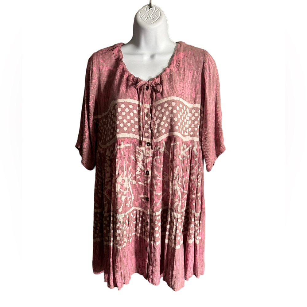 NWT.  Hippie Boho Blouse by Sacred Threads. BL/RD11 222401 - Picture 2 of 4